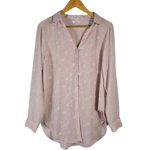 Candie's Light Pink Floral Button Down Shirt